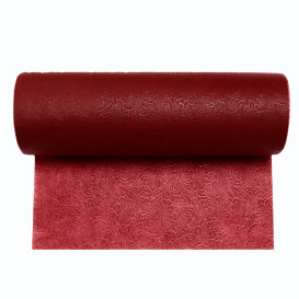 Non-Woven PLUS Tablecloth Roll Burgundy 0,4x50m P30cm (1 Unit) 