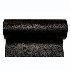 Non-Woven PLUS Tablecloth Roll Black 0,4x50m P30cm (6 Units) 