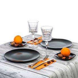 Pre-Cut Paper Tablecloth "White Hout" 37g 1x1m (400 Units)  