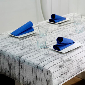 Pre-Cut Paper Tablecloth "White Hout" 37g 1x1m (400 Units)  