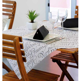 Pre-Cut Paper Tablecloth "Buen Provecho" 37g 1x1m (400 Units)  