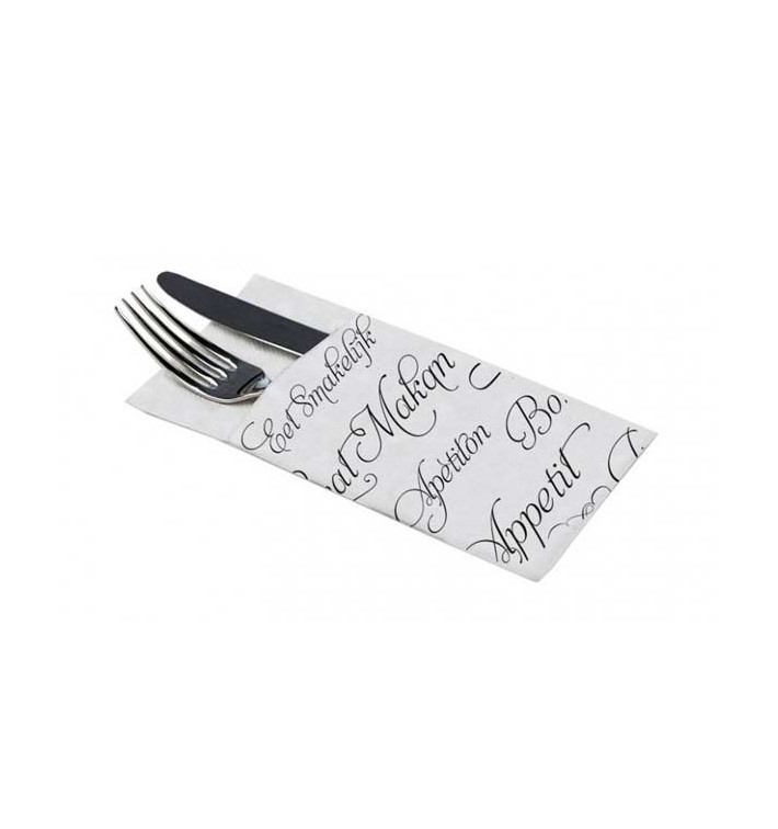 Pocket Fold Paper Napkins "Enjoy your meal" 40x40cm (30 Units) Pocket Fold Paper Napkins "Enjoy your meal" 40x40cm (30 Units)
