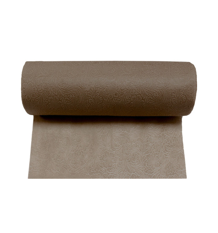 Non-Woven PLUS Tablecloth Roll Brown 1,2x45m P40cm (6 Units) Non-Woven PLUS Tablecloth Roll Brown 1,2x45m P40cm (6 Units)