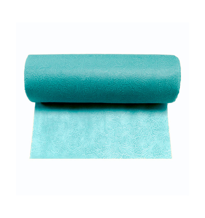 Non-Woven PLUS Tablecloth Roll Turquoise 1,2x45m P40cm (1 Unit) Non-Woven PLUS Tablecloth Roll Turquoise 1,2x45m P40cm (1 Unit)