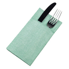 Pocket Fold Paper Napkins Cow Boys Green 40x40cm (30 Units) 