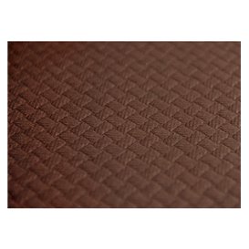 Pre-Cut Paper Tablecloth Brown 40g 1,2x1,2m (300 Units) 