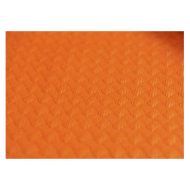 Pre-Cut Paper Tablecloth Orange 40g 1,2x1,2m (300 Units)  