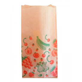 Paper Food Bag Fruit Design 14+7x28cm (1000 Units)