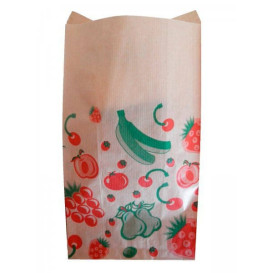 Paper Food Bag Fruit Design 18+10x32cm (100 Units) 