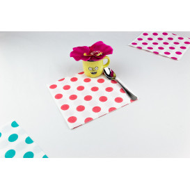 Paper Napkin Double Point "Polkadots Red" 40x40cm (50 Units) 