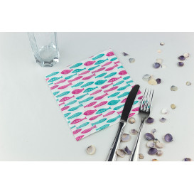 Paper Napkin Double Point "Fish" 40x40cm (50 Units) 