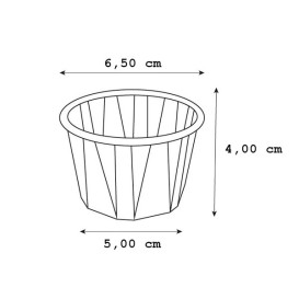 Pleated Paper Souffle Cup 120ml (250 Units) 