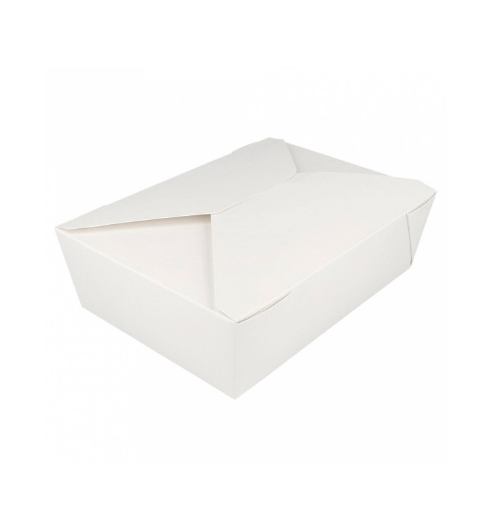 Paper Take-out Container "American" White 19,7x14x6,4cm 1980ml (50 Units) 