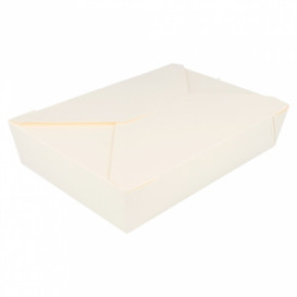 Paper Take-out Container "American" White 19,7x14x4,6cm 1470ml (200 Units) 