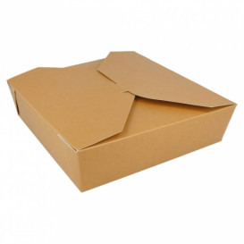 Paper Take-out Container "American" Natural 21,7x21,7x6cm 2910ml (140 Units) 
