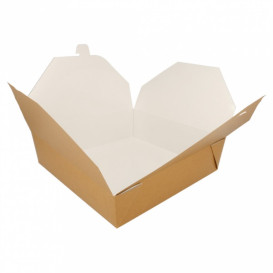 Paper Take-out Container "American" Natural 21,7x21,7x6cm 2910ml (140 Units) 