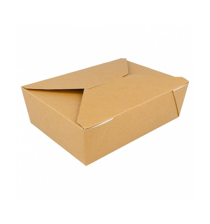 Paper Take-out Container "American" Natural 19,7x14x6,4cm 1980ml (50 Units) Paper Take-out Container "American" Natural 19,7x14x6,4cm 1980ml (50 Units)