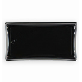 Plastic Tray with Lid Black 12x22cm (120 Uds)