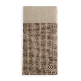 Pocket Fold Paper Napkins Burlap 40x40cm (30 Units) 