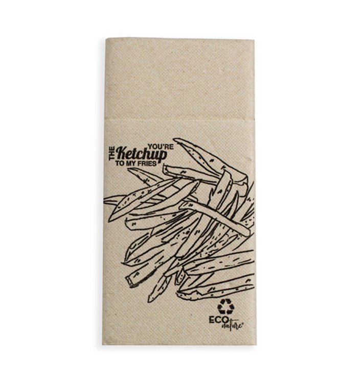 Pocket Fold Paper Napkins Burguer 40x40cm (30 Units) 