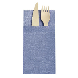Pocket Fold Paper Napkins Cow Boys Blue 40x40cm (30 Units) 