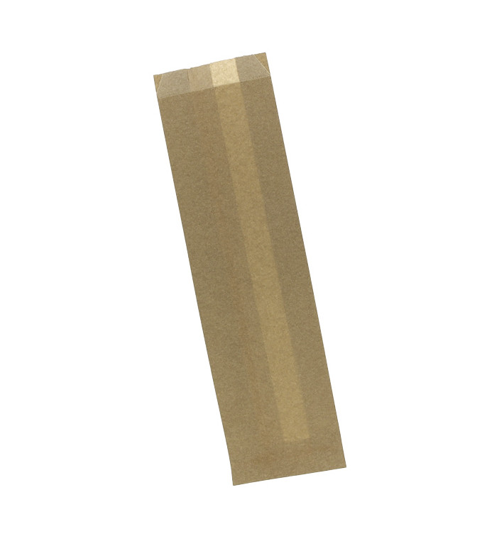 Paper Baguette Bag Grease-Proof Opened Kraft 9+5x32cm (1000 Units) Paper Baguette Bag Grease-Proof Opened Kraft 9+5x32cm (1000 Units)