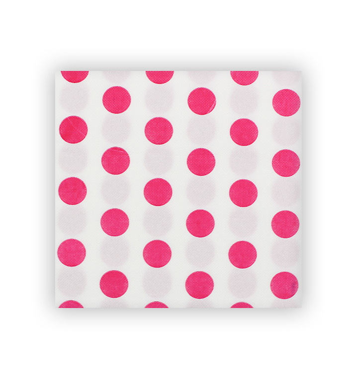 Paper Napkin Double Point "Polkadots Fuchsia" 40x40cm (600 Units) Paper Napkin Double Point "Polkadots Fuchsia" 40x40cm (600 Units)