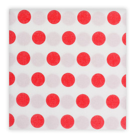 Paper Napkin Double Point "Polkadots Red" 40x40cm (50 Units) 