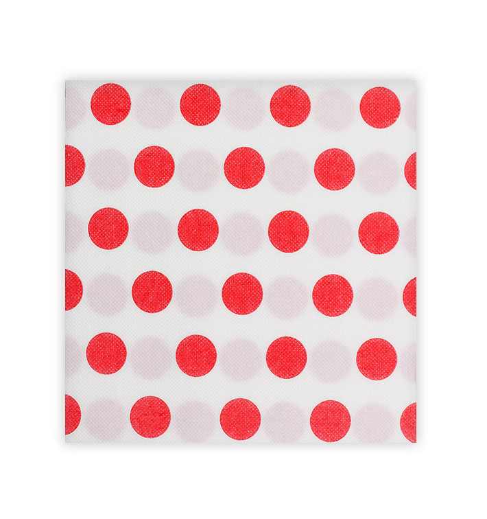Paper Napkin Double Point "Polkadots Red" 40x40cm (50 Units) Paper Napkin Double Point "Polkadots Red" 40x40cm (50 Units)