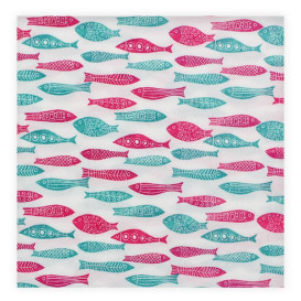 Paper Napkin Double Point "Fish" 40x40cm (600 Units) 