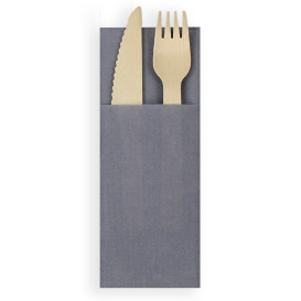 Pocket Fold Paper Napkins Grey 30x40cm (1200 Units)
