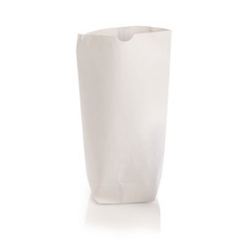 Paper Bag with Hexagonal Base White 14x19cm (50 Units)
