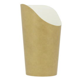 Paper Container Kraft Effect Anti-Grease Large Cup (55 Units)