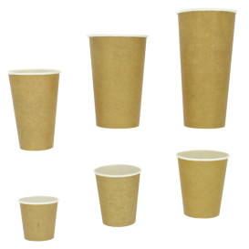 Paper Cup Kraft 100% ECO 16Oz/480ml Ø9cm (1000 Units)