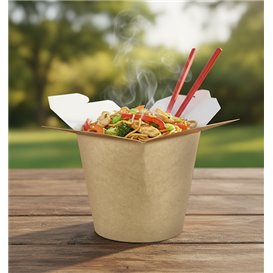 Paper Take-Out Container 100% ECO Kraft 16Oz/480ml (50 Units)