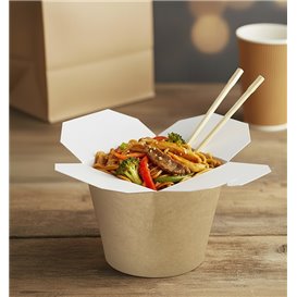 Paper Take-Out Container 100% ECO Kraft 26Oz/780ml (50 Units)