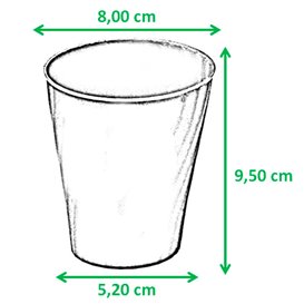 Plastic Cup PP "X-Table" Pearl 320ml (8 Units) 