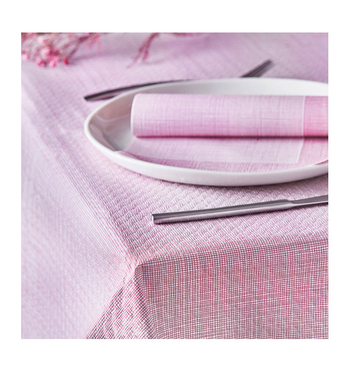 Pre-Cut Paper Tablecloth 1,2x1,2m "Between Lines" Burgundy 40g/m² (300 Units) Pre-Cut Paper Tablecloth 1,2x1,2m "Between Lines" Burgundy 40g/m² (300 Units)
