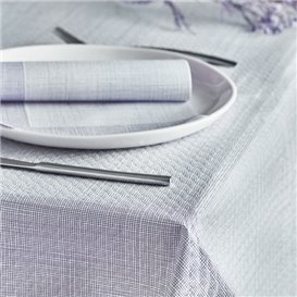 Pre-Cut Paper Tablecloth 1x1m "Between Lines" Grey 40g/m² (400 Units)