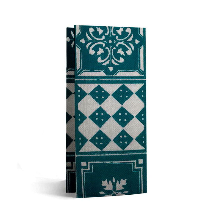 Paper Napkin Double Point 1/8 33x40cm "Alhambra" Turquoise (2000 Units) Paper Napkin Double Point 1/8 33x40cm "Alhambra" Turquoise (2000 Units)
