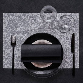 Airlaid Tablecloth Roll 0,4x48m "Versalles" Grey 50g/m² P30cm (1 Unit)