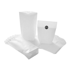 Paper Bag with Hexagonal Base White 14x19cm (50 Units)