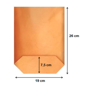 Paper Bag with Hexagonal Base Kraft 19x26cm (1000 Units)