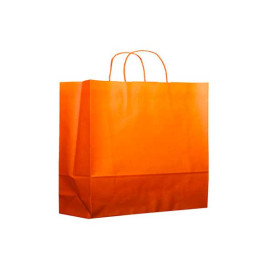 Paper Bag with Handles Orange 80g 20+10x29cm (25 Units) 