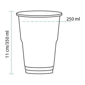 Plastic Cup PET Crystal Clear 350 ml (50 Units) 