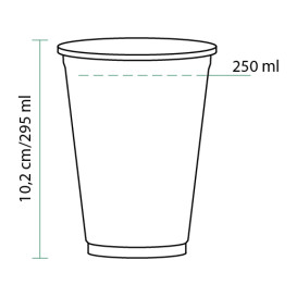 Plastic Cup PET Rigid 295ml Ø8,1cm (50 Units) 