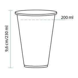 Cornstarch Cup PLA Bio Clear 230ml (100 Units) 