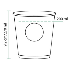 Paper Cup "Specialty to Go" 9 Oz/270ml Ø8,0cm (50 Units) 