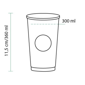 Paper Cup "Specialty to Go" 12 Oz/360ml Ø8,0cm (1100 Units)