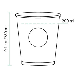 Paper Cup "Cupmatic" 9 Oz/280ml Ø8,0cm (1000 Units)